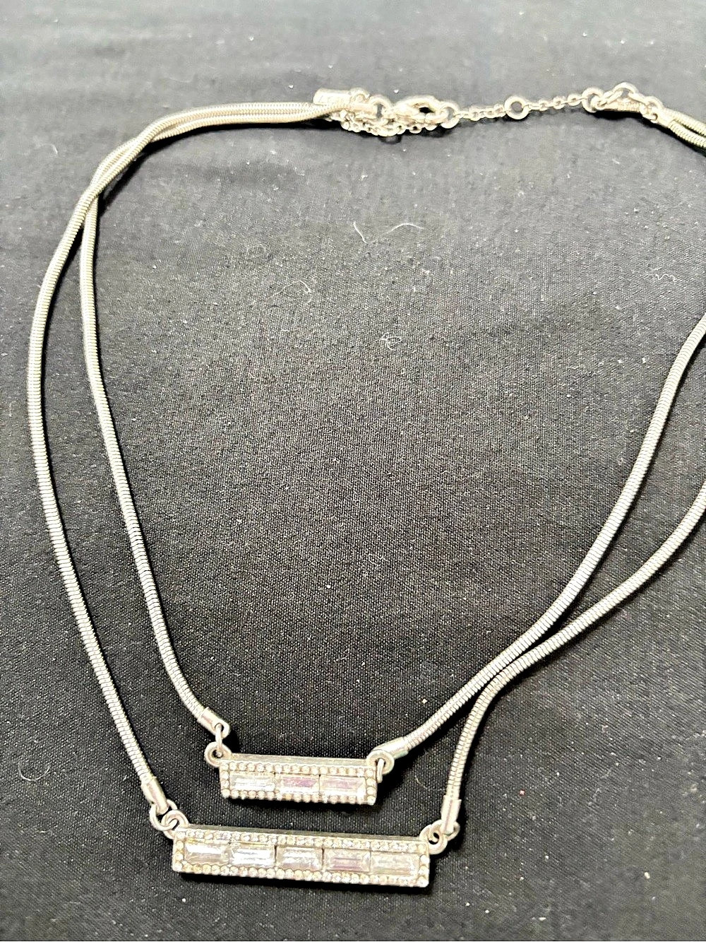 Gold-Tone Rectangular Pendant Necklace Set